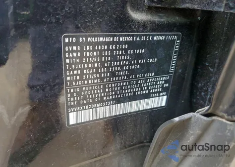 2024 Volkswagen Taos S z USA, uszkodzony, nr VIN 3VV8X7B20RM032397